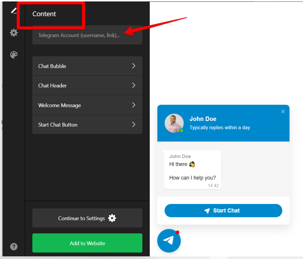  رفتن به اولین پیام تلگرام